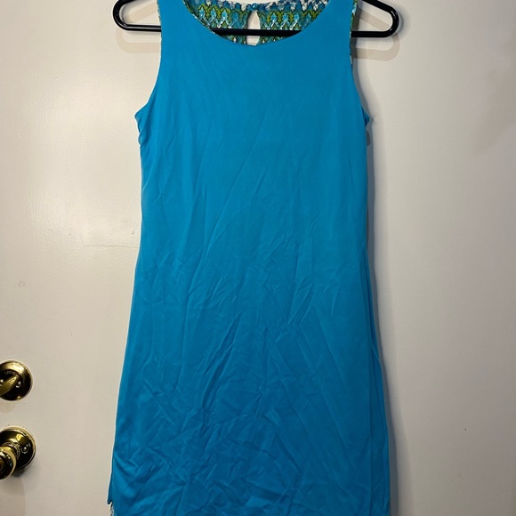 Lemon Fizz Girls Size 16 Geometric 60’s style sleeveless dress - Picture 9 of 12